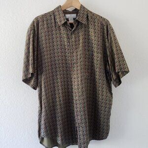 Vintage - Rinnovato Silk Patterned Shirt - Size M
